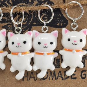 Lucky Cat Stitch Markers- set of 5