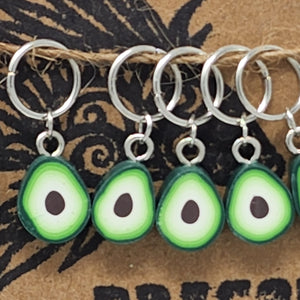 Mini Avocado Stitch Markers - set of 6