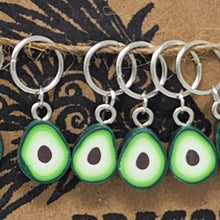 Load image into Gallery viewer, Mini Avocado Stitch Markers - set of 6
