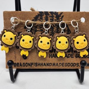 Lion Stitch Markers - set of 5