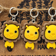 Load image into Gallery viewer, Lion Stitch Markers - set of 5

