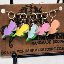 Load image into Gallery viewer, Crystal Rose Stitch Markers - set of 5
