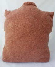 Load image into Gallery viewer, Upcycled Vintage Felted Pink Argyle Sweater Pillow
